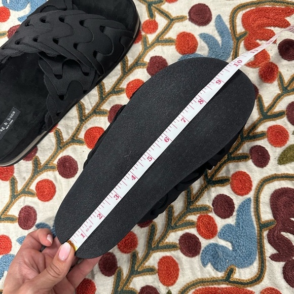 rag & bone Bailey Sport Slides in Black - Picture 9 of 9